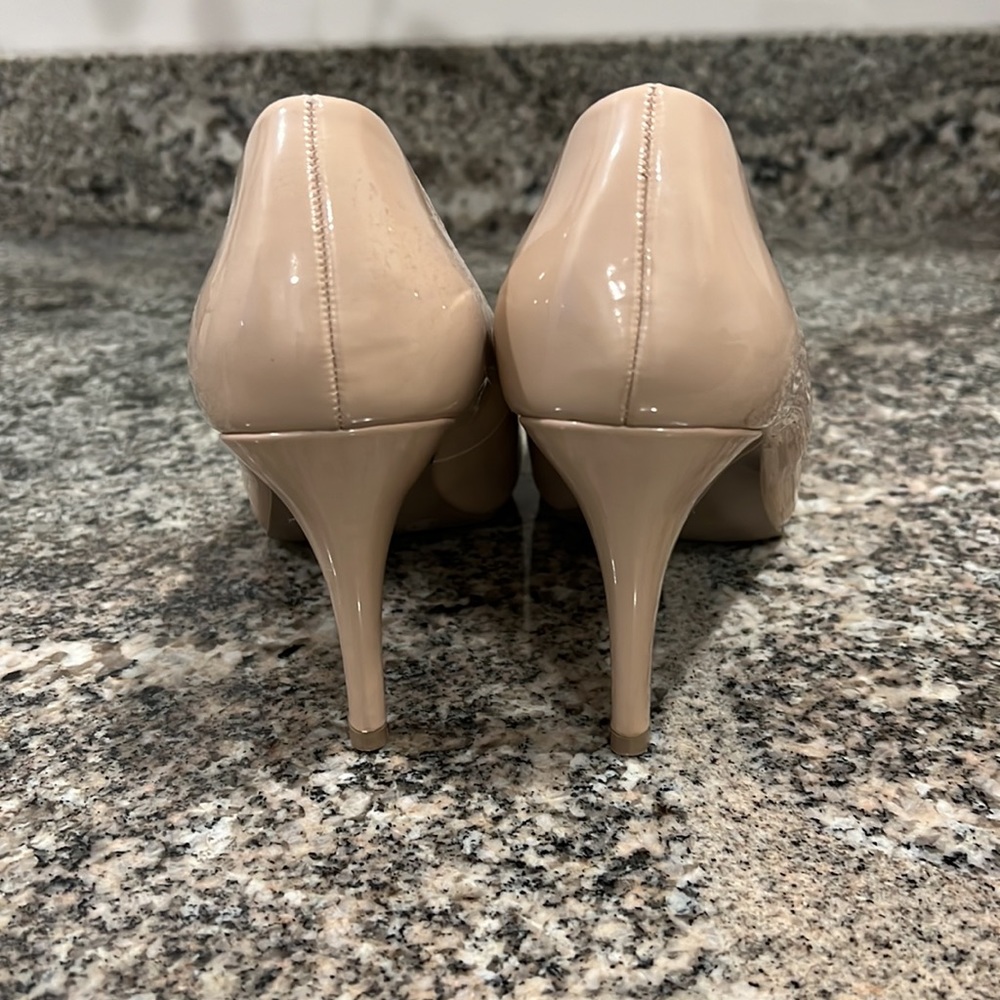 “Patent Leather” Nude Heels - Picture 2 of 4